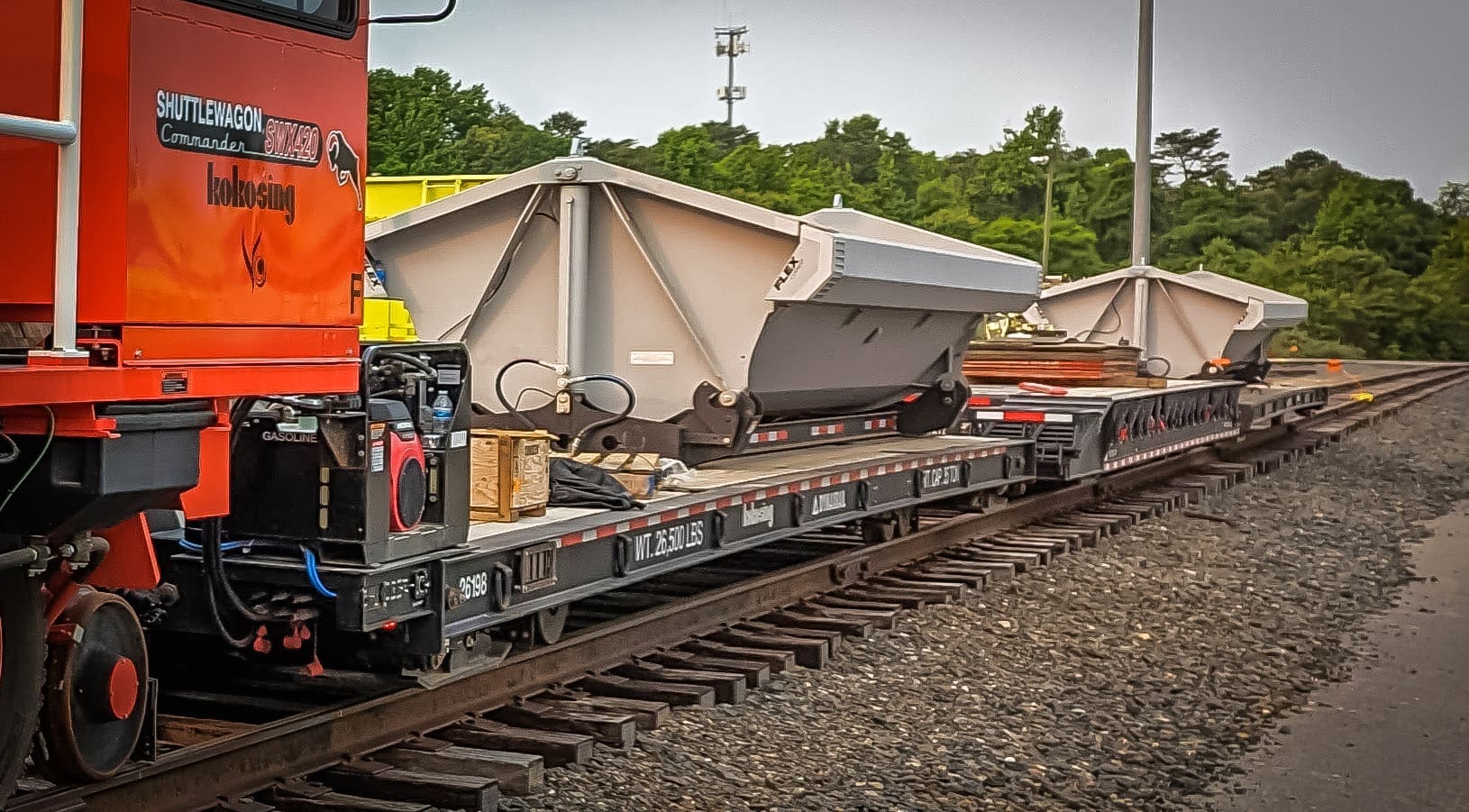 Side Dump Machinery Cart