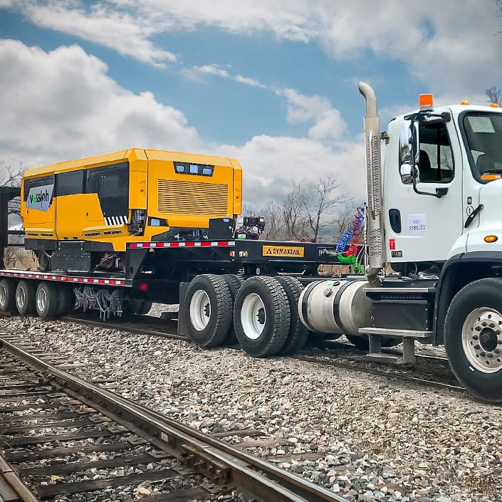 Road Rail Hi Rail Trailer For Hauling Rail Equipment And Supplies Road Rail Hi Rail Trailer For Hauling Rail Equipment And Supplies