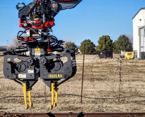 Series 67 Tamper with Rototilt on Deere 710P-2