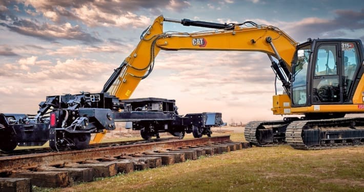 Rail gear for excavator