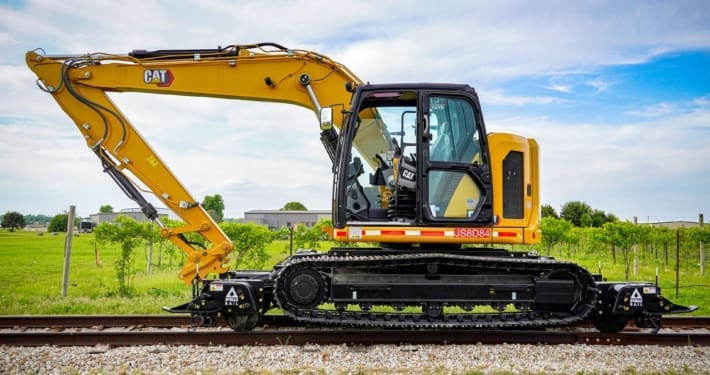 Rail gear for excavator